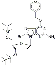 8-BroMo-3',5'-Di-O-tert-butyldiMethylsilyl-6-O-benzyl-2'-deoxyguanosine Struktur