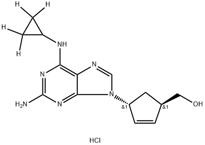 trans-Abacavir-d4 Hydrochloride 结构式