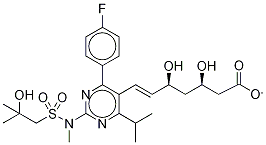 S-DesMethyl-S-(2-hydroxy-2-Methylpropyl) Rosuvastatin CalciuM Salt 结构式