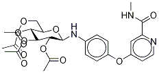 1-[4-[[2-[(MethylaMino)carbonyl]-4-pyridinyl]oxy]phenyl]aMino-1-deoxy-2,3,4,6-tetraacetate-β-D-glucopyranose Structure