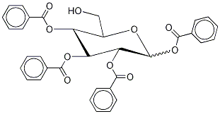 1,2,3,4-Tetra-O-benzoyl-D-glucopyranose Structure