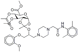 1,2-O-(1-Ranolazine-ethylidene)-4,5-di-O-acetyl-α-D-galactopyranuronic Acid Methyl Ester, , 结构式