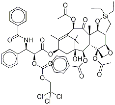 (αR,βS)-β-(BenzoylaMino)-α-[[(2,2,2-trichloroethoxy)carbonyl]oxy]-benzenepropanoic Acid (2aR,4S,4aS,6R,9S,11S,12S,12aR,12bS)-6,12b-Bis(acetyloxy)-12-(benzoyloxy)-2a,3,4,4a,5,6,9,10,11,12,12a,12b-dodecahydro-4-O-(triethylsilyl)-11-hydroxy-4a,8,13,13-tetraMethyl-5-oxo-7,11-Methano-1H-cyclodeca[3,4]benz[1,2-b]oxet-9-yl Ester Structure
