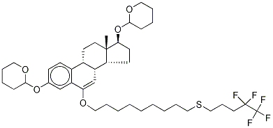 (17β)-3,17-Bis-O-[(tetrahydro-2H-pyran-2-yl)-6-O-[9-[(4,4,5,5,5-Pentafluoropentyl)sulfenyl]nonyl-estra-1,3,5(10),6(7)-tetraene Structure