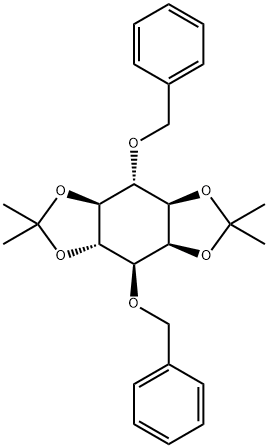 1,2:4,5-Bis-O-(1-Methylethylidene)-3,6-bis-O-(phenylMethyl)-D-Myo-inositol Structure