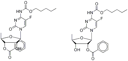 5'-Deoxy-5-fluoro-N-[(pentyloxy)carbonyl]cytidine Benozate 化学構造式