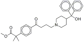 Methyl 4-[4-[4-(HydroxydiphenylMethyl)-1-piperidinyl]-1-oxobutyl]-α,α-diMethylphenylacetate-d6 Structure