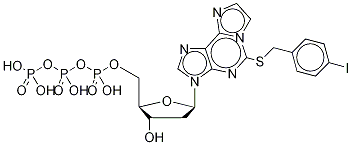 2-(Iodobenzyl)mercapto-1,N6-etheno-2’deoxy-ATP Structure