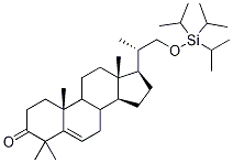(20S)-4,4,20-Trimethyl-21-[[tris(isopropyl)silyl]oxy]-pregn-5-en-3-one-d6 结构式