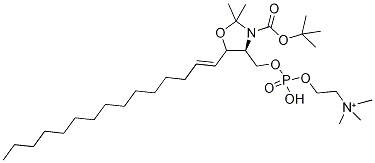 N-BOC-[N-3-O-ISOPROPYLIDENE]-D-ERYTHRO-SPHINGOSYLPHOSPHORYLCHOLINE Structure