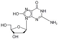 8-Oxo-2deoxyguanosine-13C,15N2, , 结构式