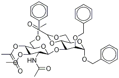 Benzyl 2-Benzyl-4,6-O-benzylidene-3-O-(2-acetamido-2-deoxy-3,4,6-tri-O-acetyl-D-glucopyranosyl)-D-mannopyranoside Structure