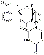 1-(3,5-Di-O-benzoyl-2-deoxy-2,2-difluoro-a-D-erythro-pentofuranosyl)-2,4(1H,3H)-pyrimidinedione-13C,15N2 Structure