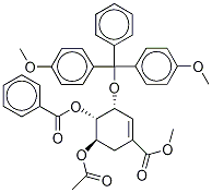 5-O-Acetyl-4-O-benzyloyl-3-O-dimethyloxytrityl-shikimic Acid Methyl Ester 结构式