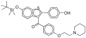 6-tert-ButyldiMethylsilyl-4'-hydroxy Raloxifene-d4 Structure