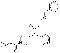 O-Benzyl-N-tert-butoxycarbonyl ω-Hydroxy Norfentanyl 化学構造式