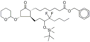 11-O-Tetrahydropyranyl-15-O-tert-butyldiMethylsilyl-lubiprostone-d7 PhenylMethyl Ester Structure