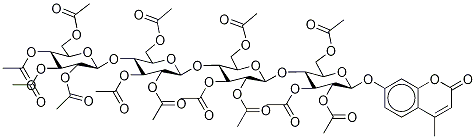 4-MethyluMbelliferyl β-D-Cellotetroside Tridecaacetate Struktur