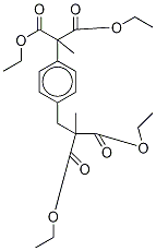 Diethyl 2-[4-(2,2-Dicarboethoxypropyl)phenyl]-2-Methyl Malonate-d3 Structure