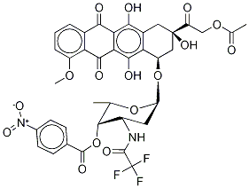 N-Trifluoroacetyl-4'-nitobenzoate-8-(2-acetyloxy) Doxorubicin Structure