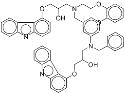 3,3-{2,2-[1,2-Phenylenebis(oxy)]bis(ethane-2,1-diyl)}bis(N-benzylazanediyl)bis(1-(9H-carbazol-4-yloxy)propan-2-ol) Structure