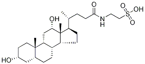 2-[[(3α,5β,12β)-3,12-Dihydroxy-24-oxocholan-24-yl]aMino]ethanesulfonic Acid-d5, , 结构式