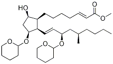 (2E,11α,13E,15S,17S)-11,15-Di-O-tetrahydropyranyl-17,20-diMethyl-9,11,15-trihydroxy-prosta-2,13-diene-1-oic Acid-d3 Methyl Ester (Mixture of DiastereoMers) Struktur