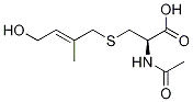 N-Acetyl-S-(4-hydroxy-2-Methyl-2-trans-buten-1-yl)-L-cysteine Methyl Ester Struktur