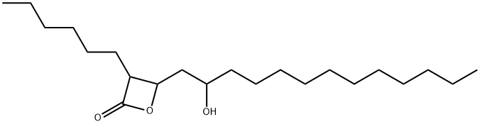 3-Hexyl-4-(2-hydroxytridecyl)-2-oxetanone Structure