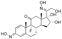 (11β,16α)-9-Fluoro-16,17,21-trihydroxyl-pregna-1,4-diene-3,11,20-trione 3,20-Dioxime Structure