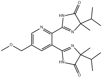 2,3-Bis(1,5-dihydro-5-methyl-5-(1-methylethyl-4H-Imadazol-4-one)-5-methoxymethyl Pyridine (Imazamox Impurity) Structure