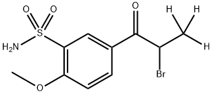 2-BROMO-1-(4'-METHOXY-3'-SULFONAMIDOPHENYL)-1-PROPANONE-METHYL-D3 Structure