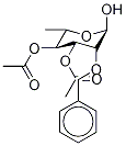 2-O-Benzyl-3,4-di-O-acetyl-α-L-rhamnopyranoside Struktur