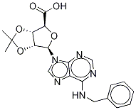 N6-Benzyl-2’,3’-isopropylideneadenosine-5’-carboxylic Acid Structure