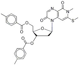 3-Methyl-8-(2’-deoxy-3’,5’-di-O-toluoyl--D-ribofuranosyl)isoxanthopterin,,结构式