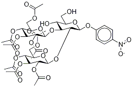 4-Nitrophenyl 2,3-Di-O-(2,3,4,6-tetra-O-acetyl--D-glucopyranosyl)--D-glucopyranoside Struktur