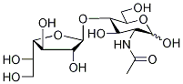 2-Acetamido-2-deoxy-4-O-(β-D-galactofuranosyl)-α,β-D-glucopyranose 化学構造式
