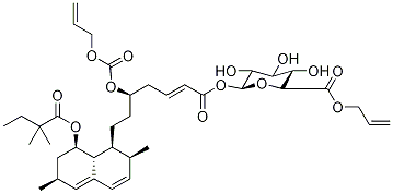 5-Allyloxycarbonyl-2,3-dehydro Simvastatin-β-D-glucuronide Allyl Ester Structure
