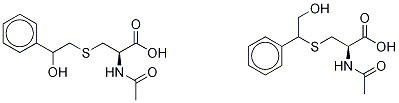 N-Acetyl-S-(2-hydroxy-1-phenylethyl)-L-cysteine-d3 +
N-Acetyl-S-(2-hydroxy-2-phenylethyl)-L-cysteine-d3 (Mixture) Struktur