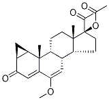 6-Deschloro-6-methoxy Cyproterone Acetate 结构式