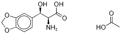 DL-threo-β-(3,4-Methylenedioxyphenyl)serine Acetate Salt 化学構造式