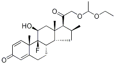 21-O-(1-Ethoxy)ethyl Desoxymetasone Struktur