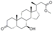 (5β,7β)-7-Hydroxy-3-oxo-24-norcholan-23-oic Acid Methyl Ester Structure