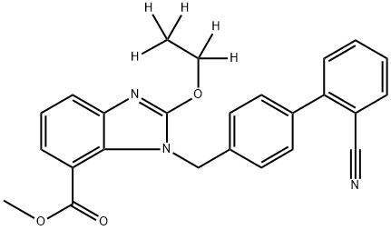 Methyl 1-[(2'-Cyanobiphenyl-4-yl)Methyl]-2-ethoxybenziMidazole-7 Struktur
