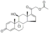 9-Chloro-11β,21-dihydroxy-pregna-1,4,16-triene-3,20-dione 21-Acetate Struktur