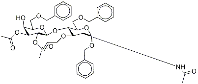Benzyl 2-(AcetaMido)-2-deoxy-6-O-benzyl-3-O-2-propen-1-yl-4-O-[2,3-di-O-acetyl-6-O-benzyl-β-D-galactopyranosyl]-α-D-glucopyranoside Structure