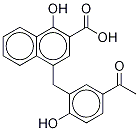 1-HYDROXY-4-((5-ACETYL-2-HYDROXY)PHENYLMETHYL)-2-NAPHTHALENECARBOXYLIC ACID,,结构式