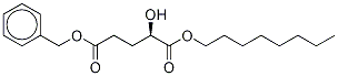 (2S)-2-Hydroxyglutaric Acid Benzyl Octyl Diester Structure