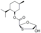 D-Menthol-5S-hydroxy-[1,3]-oxathiolane-2S-carboxylate Struktur