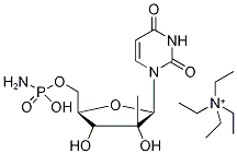 2'-C-Methyluridine-5'-phosphoramidate Triethylamine Salt Structure